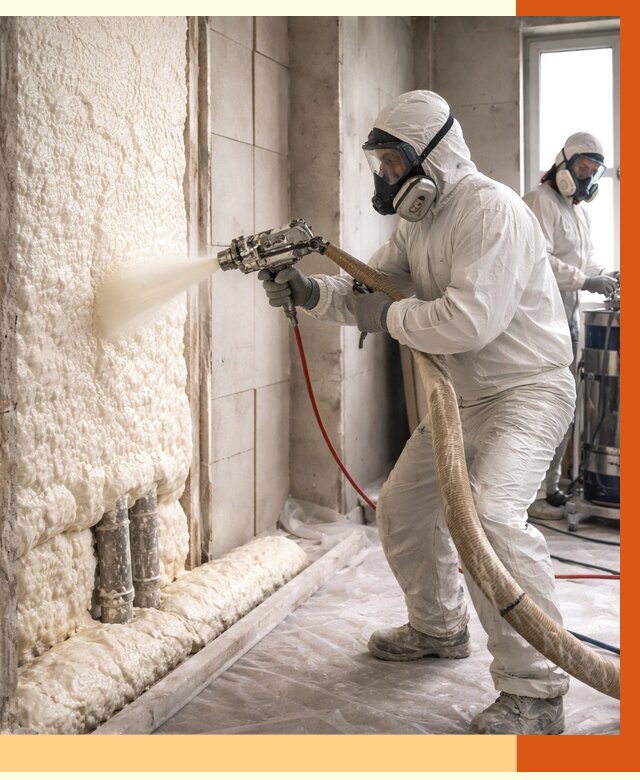 Напыление пенополиуретана в Шадринске от 7756 руб./м2 — услуги и монтаж ППУ | ТепломастерШдр