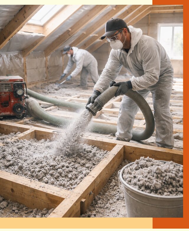 Утепление эковатой в Шадринске от 3051 руб./м2 — монтаж и задувка | ТепломастерШдр