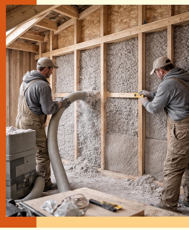 Утепление эковатой стен, потолков и перекрытий в Шадринске