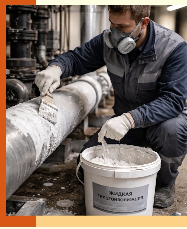 Утепление оборудования жидкой теплоизоляцией в Шадринске