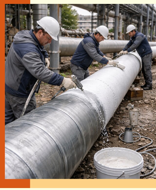 Утепление теплотрассы жидкой теплоизоляцией в Шадринске