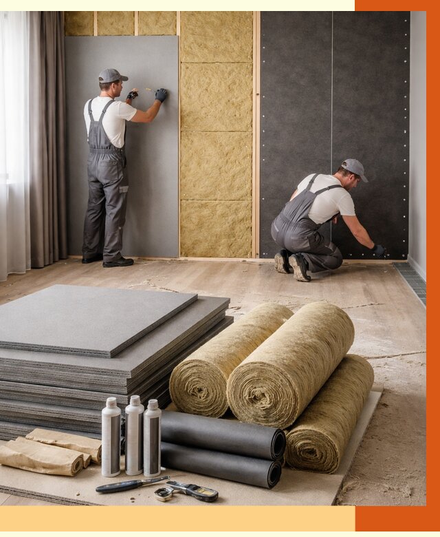 Шумоизоляция дома в Шадринске от 4653 руб/м2 — комплексная звукоизоляция под ключ | ТепломастерШдр