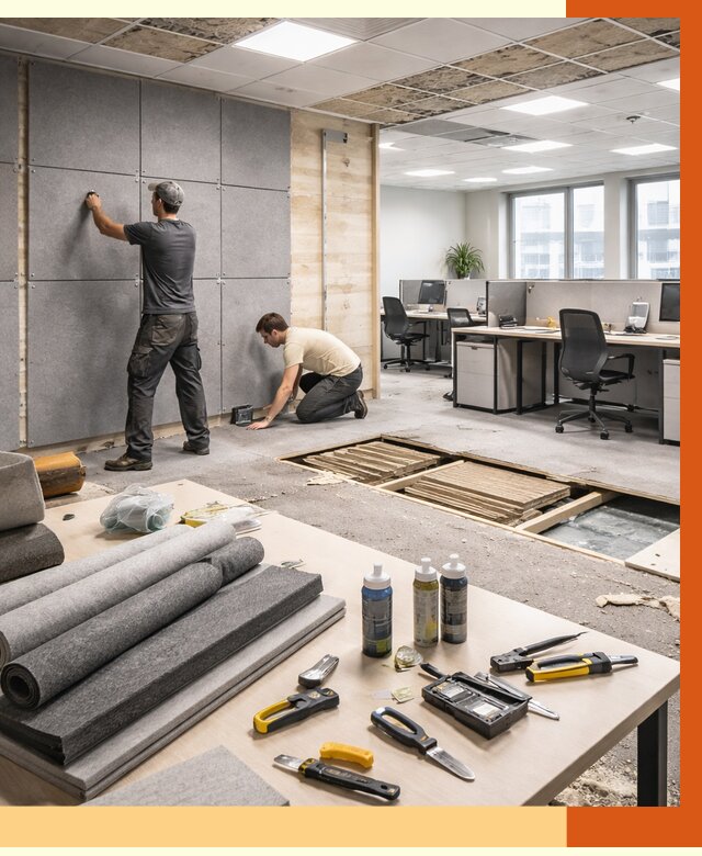 Профессиональная шумоизоляция офиса в Шадринске от 6980 руб. за м2 | ТепломастерШдр