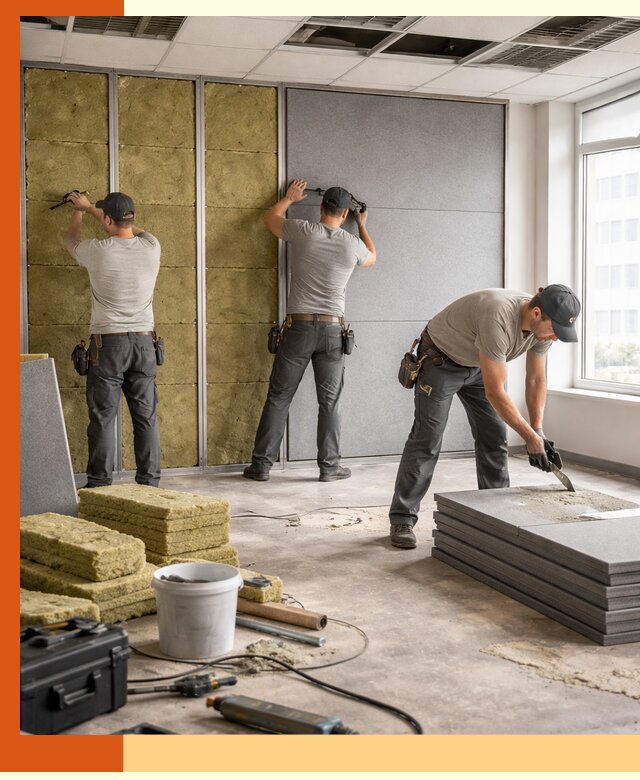 Профессиональная шумоизоляция офисов в Шадринске для комфорта сотрудников