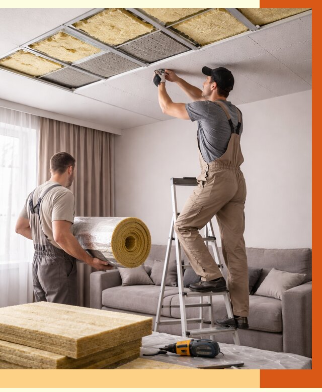 Шумоизоляция потолка в Шадринске от 2327 руб. под ключ | Профессионально — ТепломастерШдр