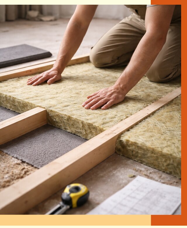 Шумоизоляция пола в Шадринске от 1293 руб./м² — профессиональная звукоизоляция | ТепломастерШдр