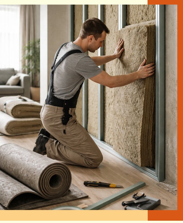 Шумоизоляция перегородок в Шадринске от 1706 руб. за м2 — ТепломастерШдр