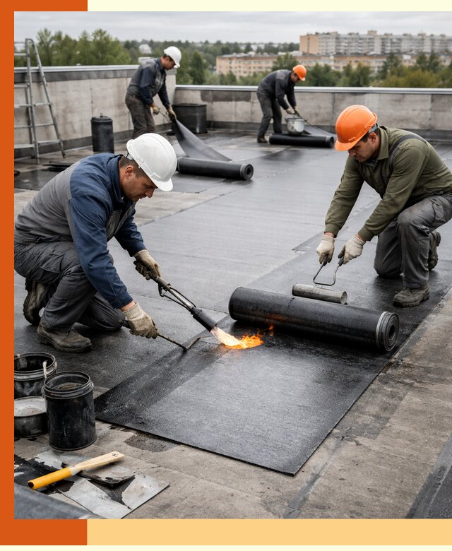 Профессиональная гидроизоляция плоской кровли в Шадринске