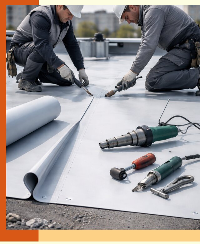 Гидроизоляция мембранной кровли в Шадринске: монтаж и ремонт быстро