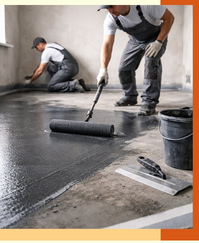 Профессиональная гидроизоляция пола в Шадринске от 8790 руб. под ключ | ТепломастерШдр