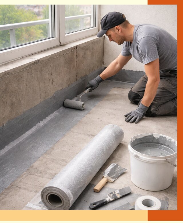 Профессиональная гидроизоляция балкона в Шадринске от 4343 руб. | ТепломастерШдр