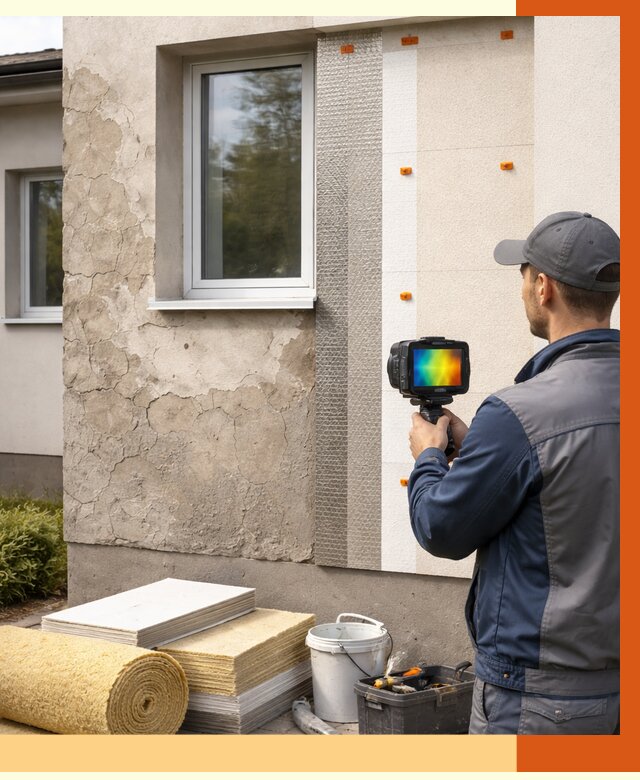 Тепловизионное обследование фасада в Шадринске от 4653 руб. под ключ | ТепломастерШдр