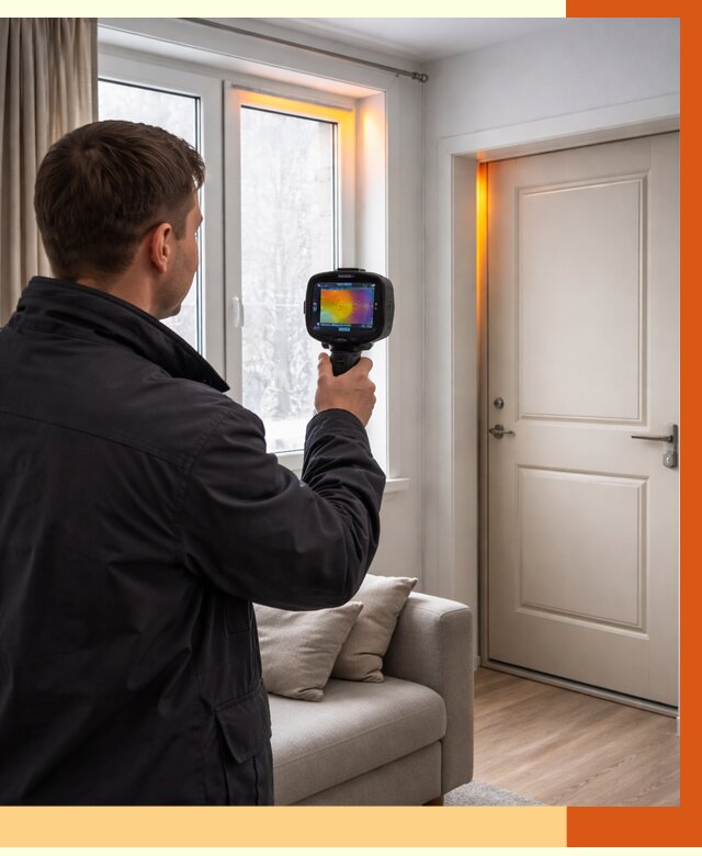 Тепловизионное обследование окон и дверей в Шадринске от 4653 руб. | ТепломастерШдр