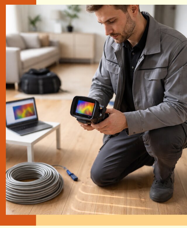 Тепловизионное обследование тёплого пола в Шадринске для точной диагностики