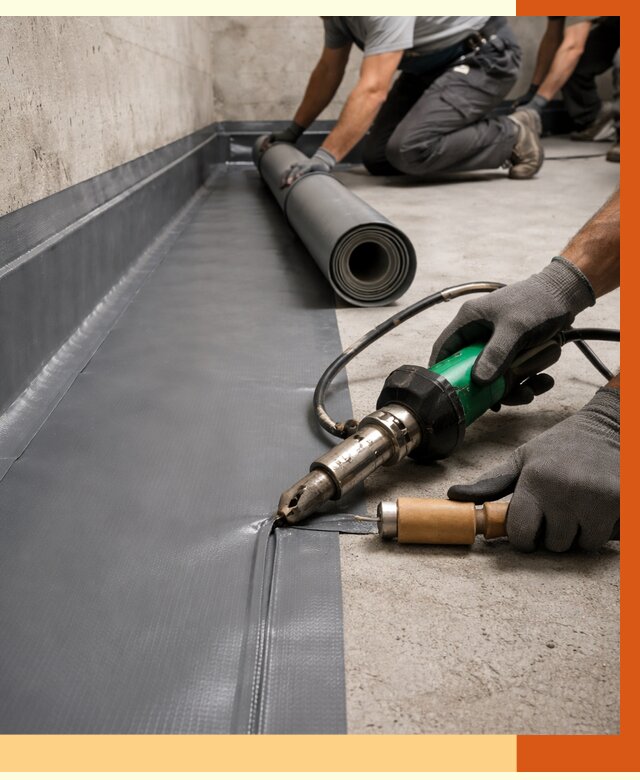 Монтаж гидроизоляционной мембраны в Шадринске от 1029 руб/м2 | ТепломастерШдр