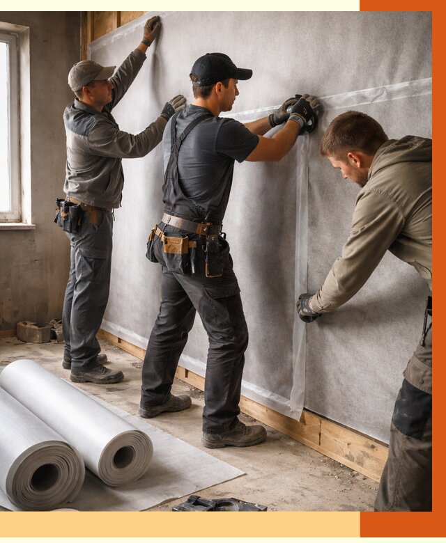 Монтаж ветроизоляции в Шадринске от 4653 руб./м2 — профессионально | ТепломастерШдр