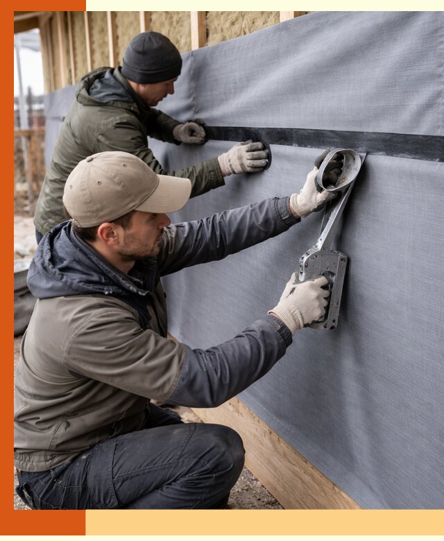 Монтаж ветроизоляции зданий и конструкций в Шадринске